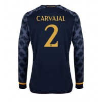 Camiseta Real Madrid Daniel Carvajal #2 Segunda Equipación Replica 2023-24 mangas largas